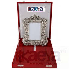 OkaeYa Aluminium Photo Frame (24 cm x 18 cm x 4 cm, Silver)